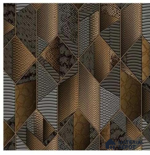 666144 | 10 Meter x 21 Inches Geometric Look Wallpaper - 57.37 Sq. Ft. | Minimum 15% wastage during installation