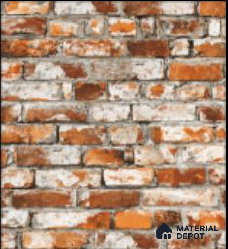 WK16-1601 | 10 Meter x 21 Inches Brick Look Wallpaper - 57.41 Sq. Ft. | Minimum 15% wastage during installation