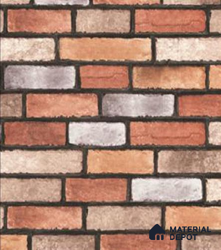WK16-1608 | 10 Meter x 21 Inches Brick Look Wallpaper - 57.41 Sq. Ft. | Minimum 15% wastage during installation