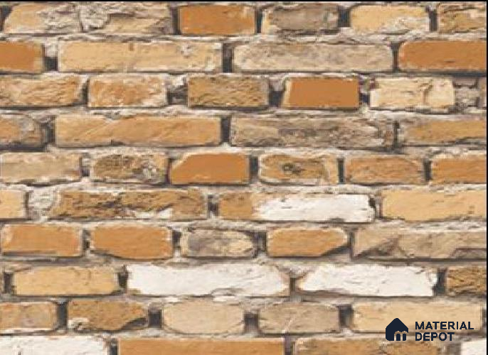 WK16-1611 | 10 Meter x 21 Inches Brick Look Wallpaper - 57.41 Sq. Ft. | Minimum 15% wastage during installation