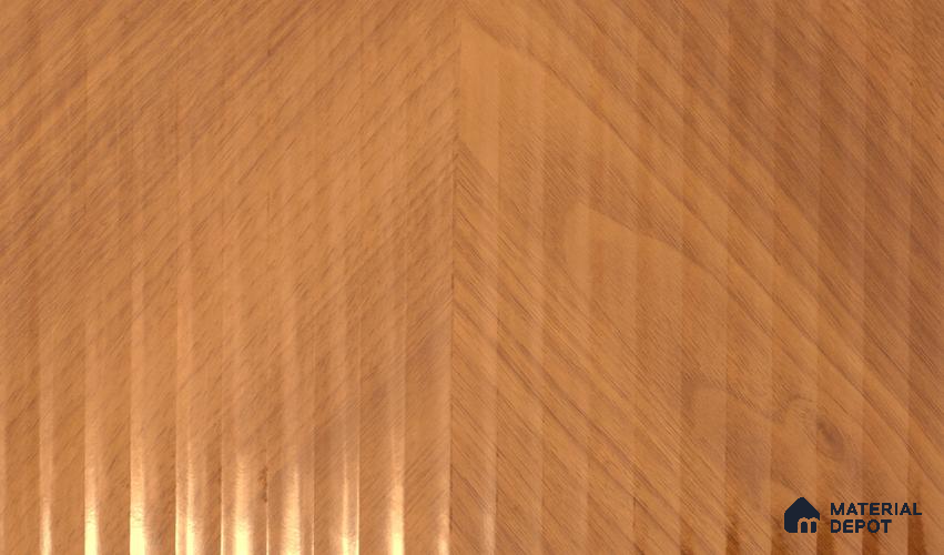 Wooden Fluted LM 18918 8 ft x 4 ft Texture Finish Decorative Laminate - 0.8 mm | Suitable for TV Unit,Wardrobe, Kitchen Cabinets