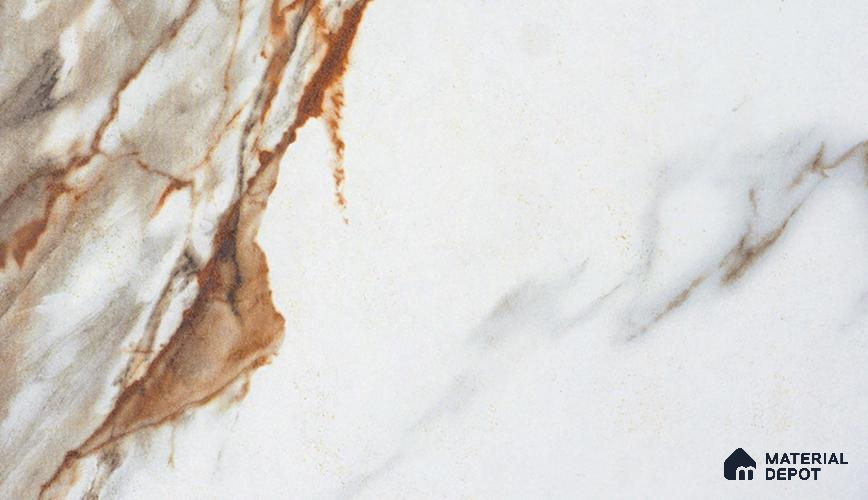 White Marble Look LM 19003 8 ft x 4 ft Texture Finish Decorative Laminate - 0.8 mm | Suitable for TV Unit, Wardrobe, Kitchen Cabinets