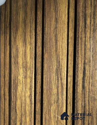 Brown Wooden Louver PN 01436 8 ft x 5 inch Charcoal Panel - 12 mm | Suitable for Feature Wall, TV Unit & Living Room | Width is Subjected to 5% Variation