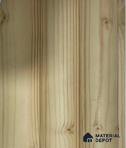 Cream Wooden Louver PN 01441 8 ft x 5 inch Charcoal Panel - 12 mm | Suitable for Feature Wall, TV Unit & Living Room | Width is Subjected to 5% Variation