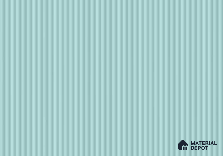 Seafoam Blue Fluted Solid Color LM 18848 8 ft x 4 ft Texture Finish Decorative Laminate - 0.8 mm | Suitable for TV Unit,Wardrobe, Kitchen Cabinets