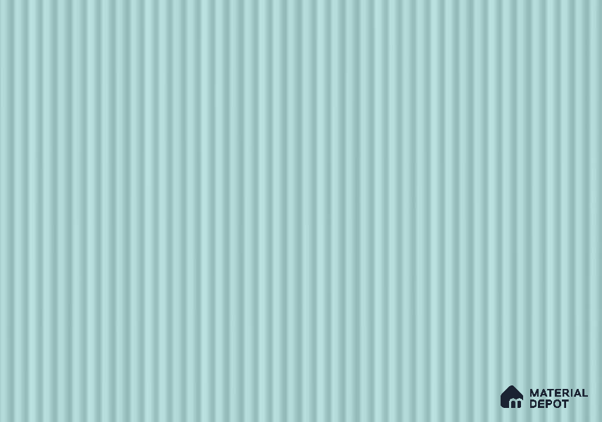 Seafoam Blue Fluted Solid Color LM 18848 8 ft x 4 ft Texture Finish Decorative Laminate - 0.8 mm | Suitable for TV Unit,Wardrobe, Kitchen Cabinets