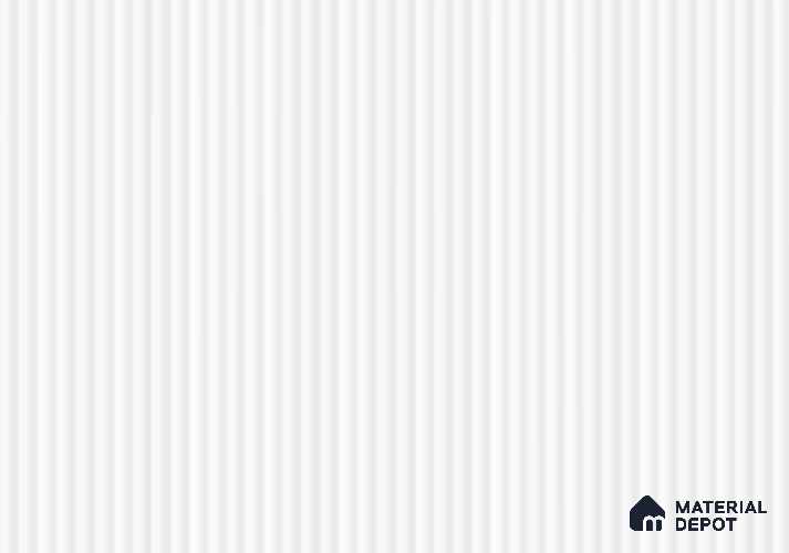 Snow White Fluted Solid Color LM 18851 8 ft x 4 ft Texture Finish Decorative Laminate - 0.8 mm | Suitable for TV Unit,Wardrobe, Kitchen Cabinets
