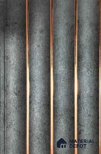 Grey Stone Louver PN 01455 8 ft x 5 inch Charcoal Panel - 12 mm | Suitable for Feature Wall, TV Unit & Living Room | Width is Subjected to 5% Variation