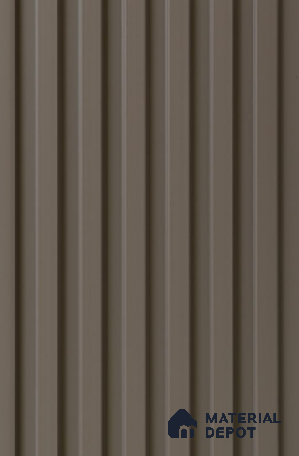 PN 02319 B Leather Brown 9 ft x 0.5 ft Fluted CPC Board - 8 mm