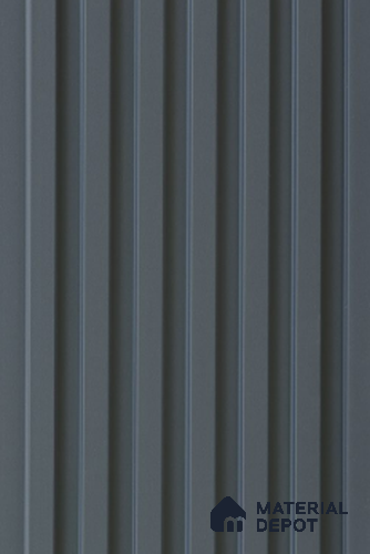 PN 02316 B Cadet Blue 9 ft x 0.5 ft Fluted CPC Board - 8 mm
