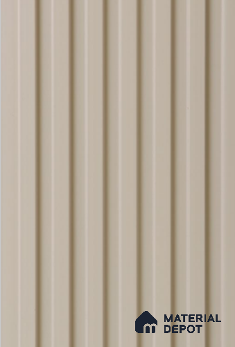 PN 02320 B Ivory 9 ft x 0.5 ft Fluted CPC Board - 8 mm