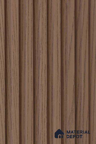 Brown Wooden Louver PN 02314 B 9 ft x 6 inch CPC Panel - 8 mm | Suitable for Feature Wall, TV Unit & Living Room | Width is Subjected to 5% Variation