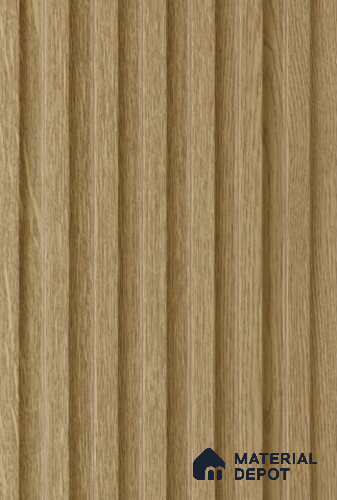 Brown Wooden Louver PN 02308 B 9 ft x 6 inch CPC Panel - 8 mm | Suitable for Feature Wall, TV Unit & Living Room | Width is Subjected to 5% Variation