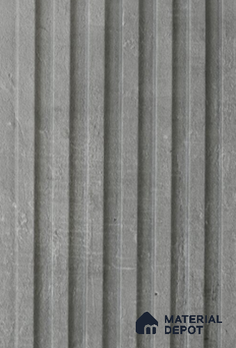 Grey Stone Louver PN 02322 B 9 ft x 6 inch CPC Panel - 8 mm | Suitable for Feature Wall, TV Unit & Living Room | Width is Subjected to 5% Variation