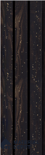 Brown Wooden Louver S5 155 8 ft x 4.9 inch Charcoal Panel - 12 mm | Suitable for Feature Wall, TV Unit & Living Room | Width is Subjected to 5% Variation