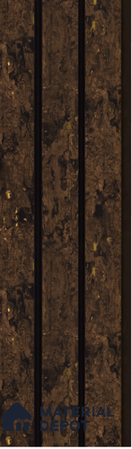 Brown Wooden Louver S5 156 8 ft x 4.9 inch Charcoal Panel - 12 mm | Suitable for Feature Wall, TV Unit & Living Room | Width is Subjected to 5% Variation