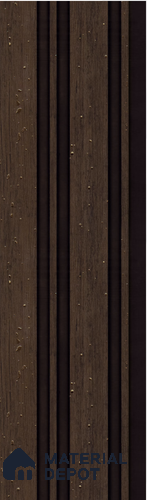 Brown Wooden Louver S5 162 8 ft x 4.9 inch Charcoal Panel - 12 mm | Suitable for Feature Wall, TV Unit & Living Room | Width is Subjected to 5% Variation