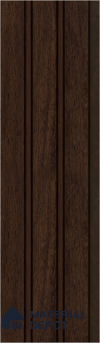 Brown Wooden Louver S5 168 8 ft x 4.9 inch Charcoal Panel - 12 mm | Suitable for Feature Wall, TV Unit & Living Room | Width is Subjected to 5% Variation