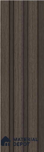 Brown Wooden Louver S5 169 8 ft x 4.9 inch Charcoal Panel - 12 mm | Suitable for Feature Wall, TV Unit & Living Room | Width is Subjected to 5% Variation