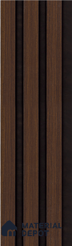 Brown Wooden Louver S5 171 8 ft x 4.9 inch Charcoal Panel - 12 mm | Suitable for Feature Wall, TV Unit & Living Room | Width is Subjected to 5% Variation