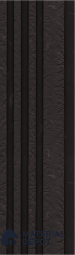 Brown Stone Louver S5 178 8 ft x 4.9 inch Charcoal Panel - 12 mm | Suitable for Feature Wall, TV Unit & Living Room | Width is Subjected to 5% Variation