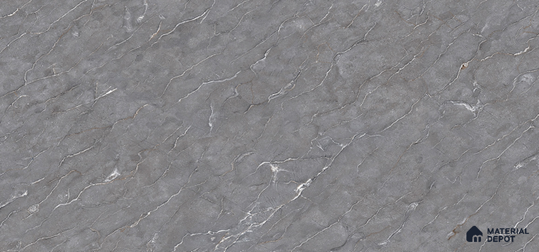 Marble Look Floor & Wall Tile TL 07725 El Wakefield Nero 4 ft x 2 ft Vitrified Glossy Finish Tile - 9 mm |  Random 4 | Suitable for Living Room, Bedroom, Bathroom & Kitchen