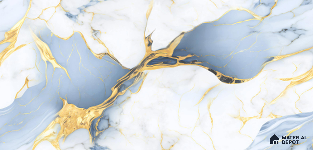 Marble Look Wall & Floor Tile TL 10003 El Sp-9012 4 ft x 2 ft Vitrified Glossy Finish Tile - 9 mm | Suitable for Living Room, Bedroom, Bathroom & Kitchen