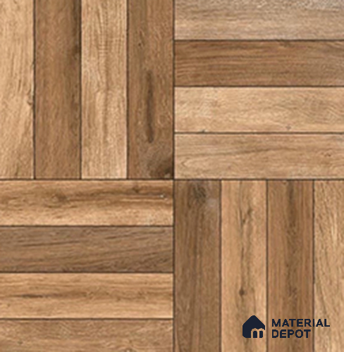 Wood Look Floor Tile TL 07766 1102 1.31 ft x 1.31 ft Vitrified Matte Finish Tile - 11 mm | Suitable for Outdoor Parking, Terrace, Balcony | Pattern Alignment May Vary | 2-3 mm Spacer is Mandatory