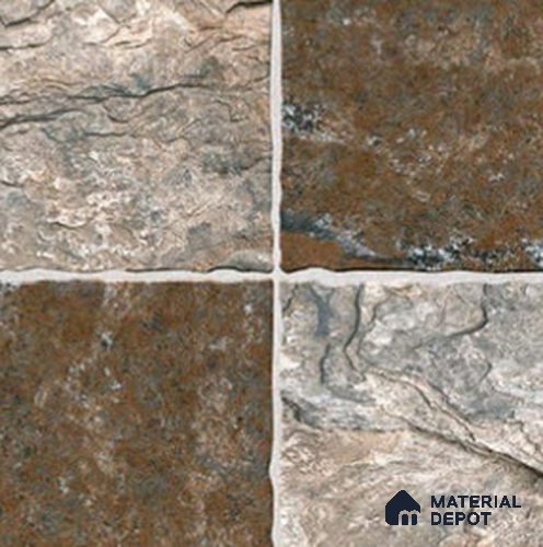Stone Look Floor Tile TL 07782 5328 1.31 ft x 1.31 ft Vitrified Matte Finish Tile - 11 mm | Suitable for Outdoor Parking, Terrace, Balcony | Pattern Alignment May Vary | 2-3 mm Spacer is Mandatory
