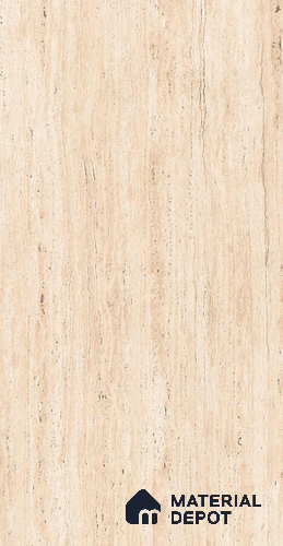 Stone Look Floor & Wall Tile TL 07802 B Roman Travnetine Beige 4 ft x 2 ft Vitrified Glossy Finish Tile - 9 mm |  Random 3 | Suitable for Living Room, Bedroom, Bathroom & Kitchen