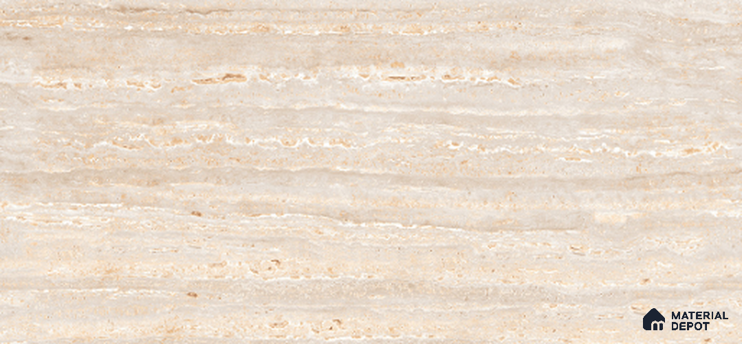 Marble Look Floor & Wall Tile TL 07723 El Rex Traventino Crema 4 ft x 2 ft Vitrified Glossy Finish Tile - 9 mm |  Random 3 | Suitable for Living Room, Bedroom, Bathroom & Kitchen