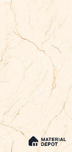 Marble Look Floor & Wall Tile TL 07804 Alaska Crema 4 ft x 2 ft Vitrified Glossy Finish Tile - 9 mm |  Random 3 | Suitable for Living Room, Bedroom, Bathroom & Kitchen