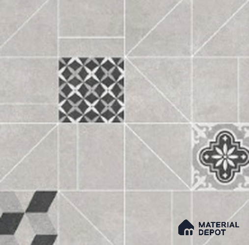 Moroccan Look Wall & Floor Tile TL 07748 B 401 HL 2 ft x 2 ft Vitrified Matte Finish Tile - 9 mm | Random Design | Suitable for Outdoor Parking, Terrace, Balcony | Please Expect a Slight Variation of Pattern