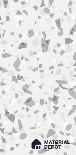 Terrazzo Floor & Wall Tile TL 07815 B Trusty Chip Grey 4 ft x 2 ft Vitrified Glossy Finish Tile - 9 mm |  Random 3 | Suitable for Living Room, Bedroom, Bathroom & Kitchen