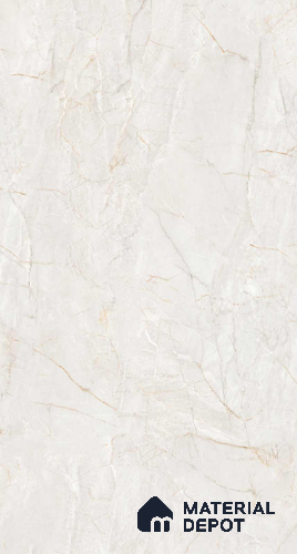 Marble Look Floor & Wall Tile TL 07811 Tracy Silver 4 ft x 2 ft Vitrified Glossy Finish Tile - 9 mm | Random 3 | Suitable for Living Room, Bedroom, Bathroom & Kitchen