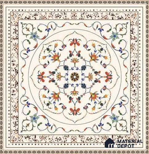 Moroccan Look Floor Tile TL 07798 Decora 08 2 ft x 2 ft Vitrified Matte Finish Tile - 12 mm |  Random 2 | Suitable for Outdoor Parking, Terrace, Balcony | Please Expect a Slight Variation of Pattern