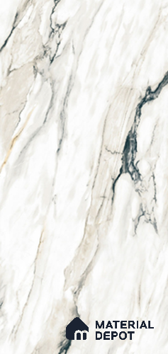 Endless Look Floor & Wall Tile TL 07737 Statuario Forest 4 ft x 2 ft Vitrified Glossy Finish Tile - 9 mm | Random 4 | Suitable for Living Room, Bedroom, Bathroom & Kitchen