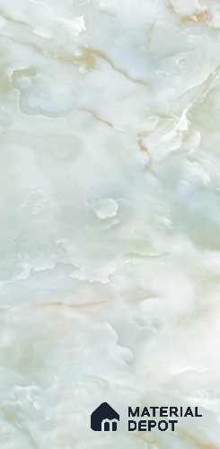 Marble Look Floor & Wall Tile TL 07814 B Winter Green 4 ft x 2 ft Vitrified Glossy Finish Tile - 9 mm | Random 4 | Suitable for Living Room, Bedroom, Bathroom & Kitchen