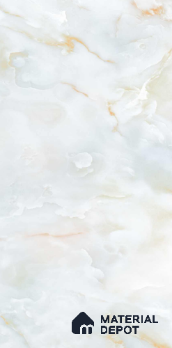 Marble Look Floor & Wall Tile TL 07814 Winter Natural 4 ft x 2 ft Vitrified Glossy Finish Tile - 9 mm |  Random 4 | Suitable for Living Room, Bedroom, Bathroom & Kitchen