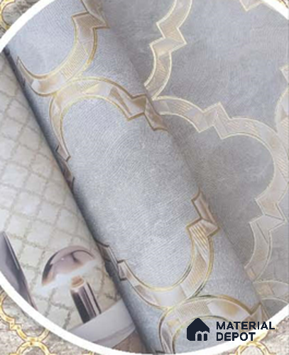 228116 | 10 Meter x 21 Inches Geometric Look Wallpaper - 57.41 Sq. Ft. | Minimum 15% wastage during installation