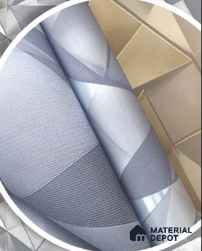 228118 | 10 Meter x 21 Inches Geometric Look Wallpaper - 57.41 Sq. Ft. | Minimum 15% wastage during installation