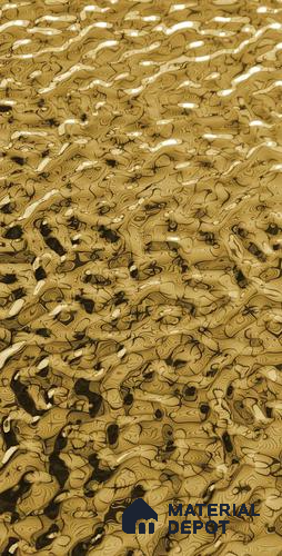 Gold Metallic Look LM 11626 8 ft x 4 ft Glossy Finish Decorative Laminate - 0.7 mm | Suitable for TV Unit, Wardrobe, Kitchen Cabinets