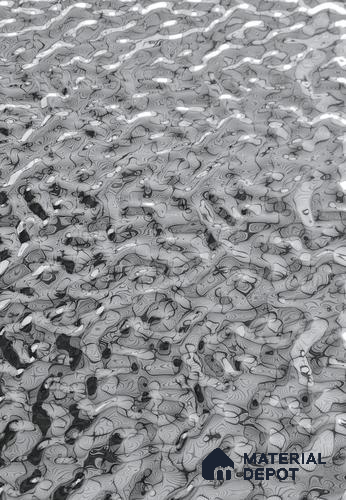 Silver Metallic Look LM 11625 8 ft x 4 ft Glossy Finish Decorative Laminate - 0.7 mm | Suitable for TV Unit, Wardrobe, Kitchen Cabinets