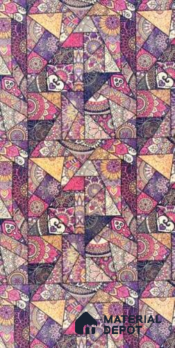 Multi Colour Patterned Look Cork Decorative Wall Panel PN 05707 8 ft x 2 ft - 1.25 mm | Suitable for Feature Wall, TV Unit & Living Room | Width is Subjected to 5% Variation