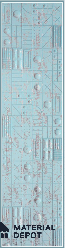 Green Embossed Look Decorative Wall Panel PN 03162 8 ft x 2 ft - 1.5 mm | Suitable for Feature Wall, TV Unit & Living Room | Width is Subjected to 5% Variation