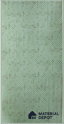 Green Embossed Look Decorative Wall Panel PN 03169 8 ft x 4 ft - 1.5 mm | Suitable for Feature Wall, TV Unit & Living Room | Width is Subjected to 5% Variation