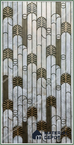21014 Shannon 8 ft x 4 ft Texture Finish Liquid Metal HDF Decorative Wall Panel - 12 mm