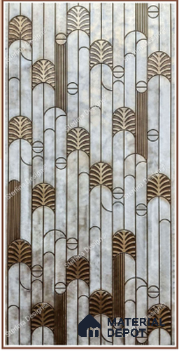 21015 Shannon 8 ft x 4 ft Texture Finish Liquid Metal HDF Decorative Wall Panel - 12 mm | Width is Subjected to 5% Variation
