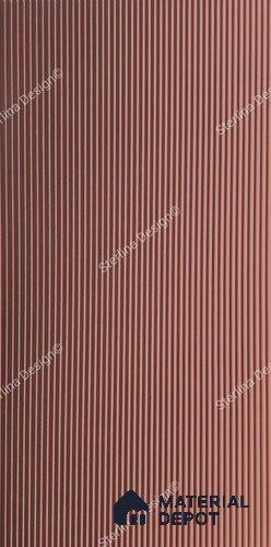 Red Plain Colour Louver 254 STER (254) 8 ft x 4 ft MDF Panel - 12 mm | Suitable for Feature Wall, TV Unit & Living Room | Width is Subjected to 5% Variation