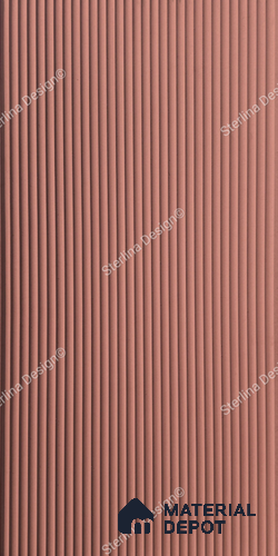 Red Plain Colour Louver 255 STER (255) 8 ft x 4 ft MDF Panel - 12 mm | Suitable for Feature Wall, TV Unit & Living Room | Width is Subjected to 5% Variation